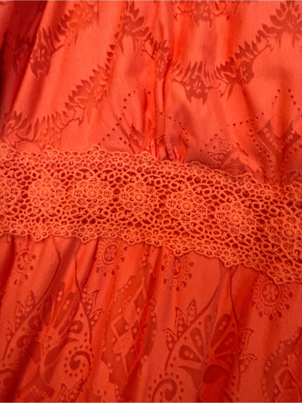 🌺❤️ Farm Rio for Anthropologie Lace Maxi Dress Surplice V-Neck Boho Size Small - Picture 3 of 8